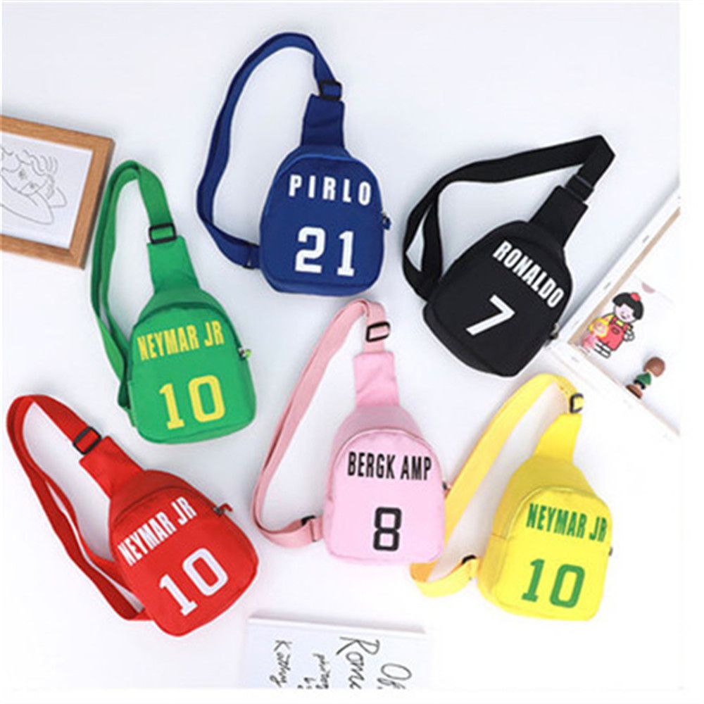 Tote Bag Canvas Print - 귀여운 만화 어린이 숫자 인쇄 가슴