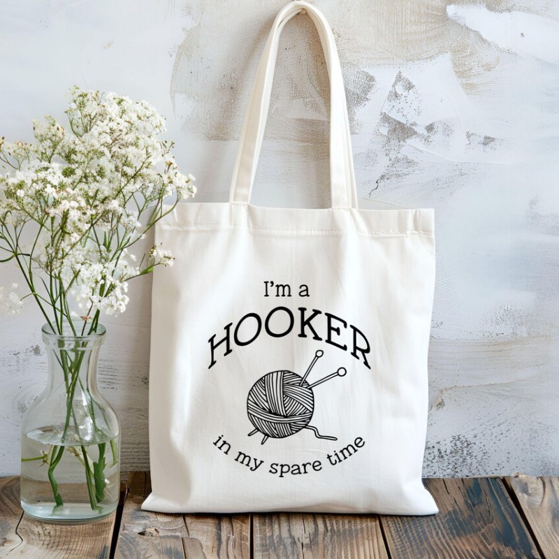 Tote Bag Canvas Print - 나는 여가 시간에 창녀다 토트백, 창녀로서의