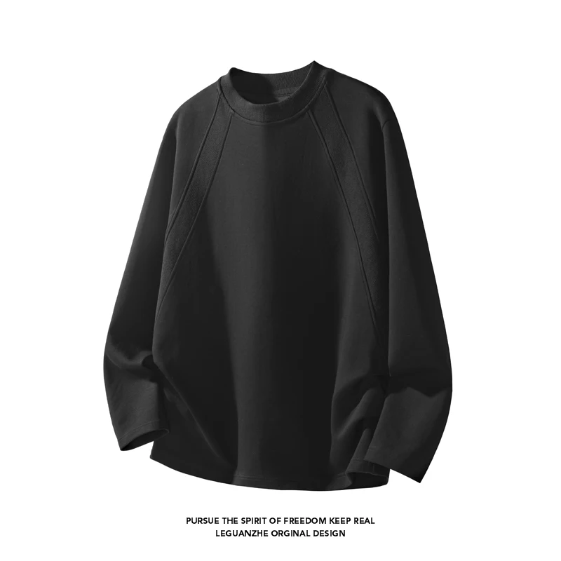 Street Fashion Tshirt - 남성 패션 래글런 심 크루넥 긴소매