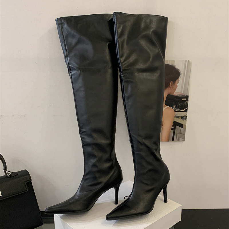 2026년 겨울 디자인 플리츠 포인티드 토 여성 롱 오 - Street Fashion Designers 리뷰 및 가격