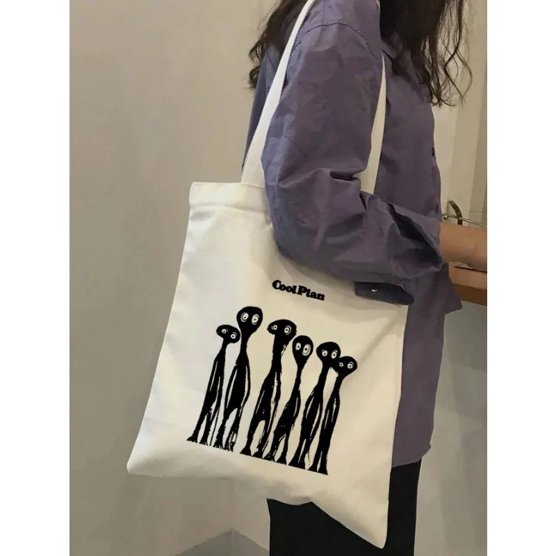 ROMWE Kawaii Bow 패턴 캔버스 숄더백 발렌 - Tote Bag Canvas Print 리뷰 및 가격