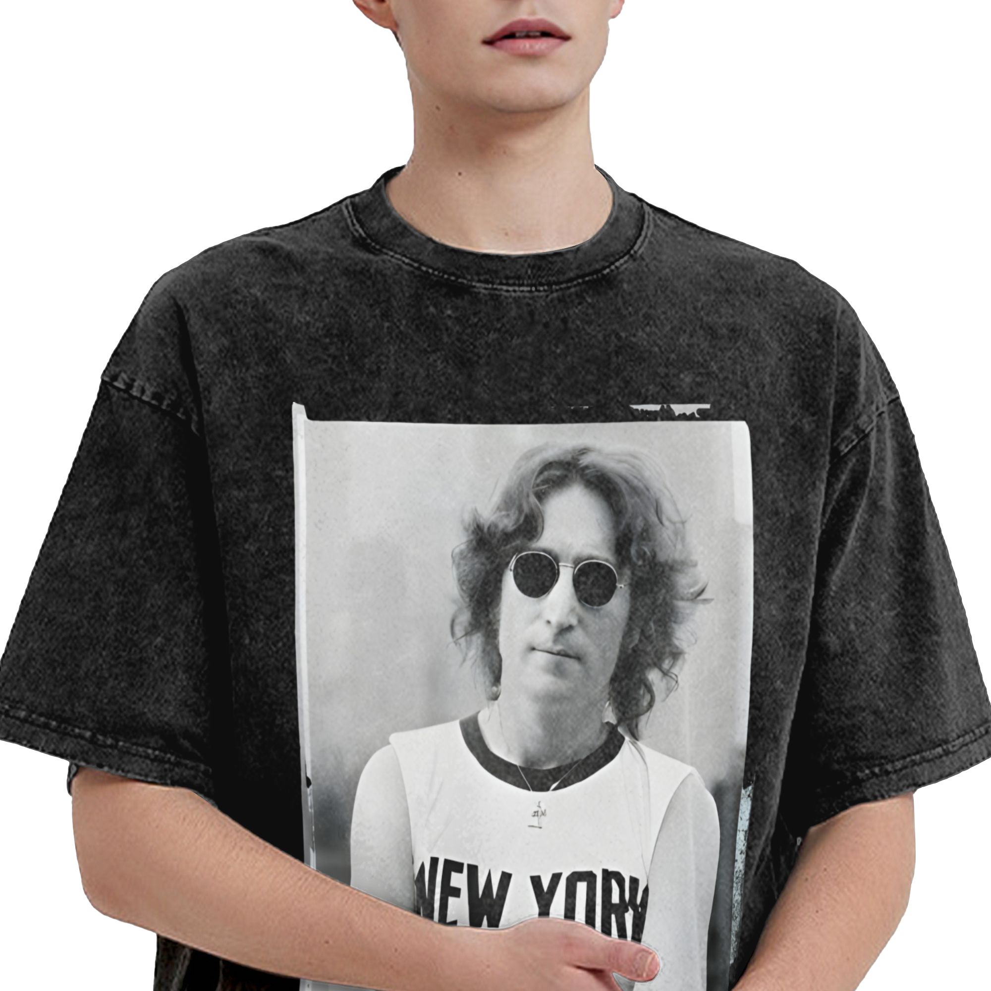 하라주쿠 워시드 셔츠 존 레논 1972 라이브 뉴욕시  - High Street Fashion New York 리뷰 및 가격
