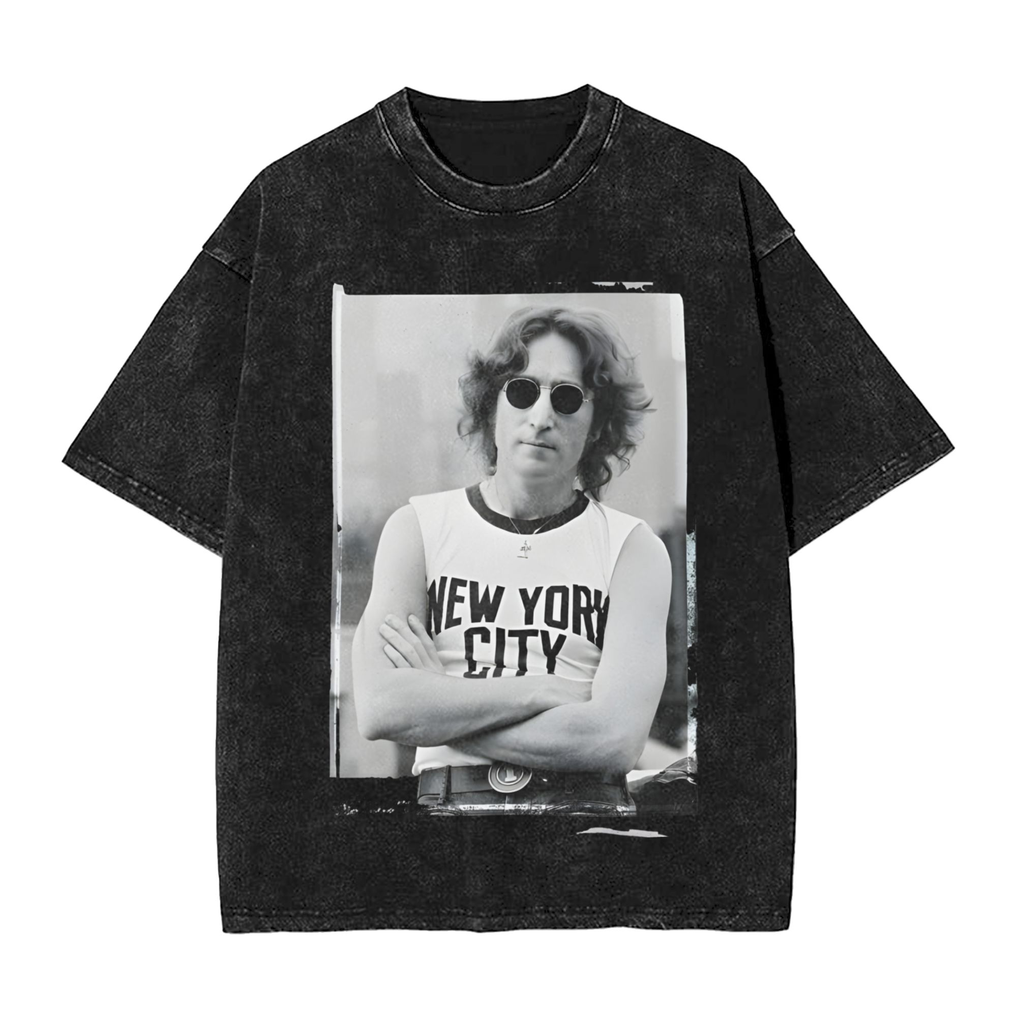 하라주쿠 워시드 셔츠 존 레논 1972 라이브 뉴욕시  - High Street Fashion New York 리뷰 및 가격