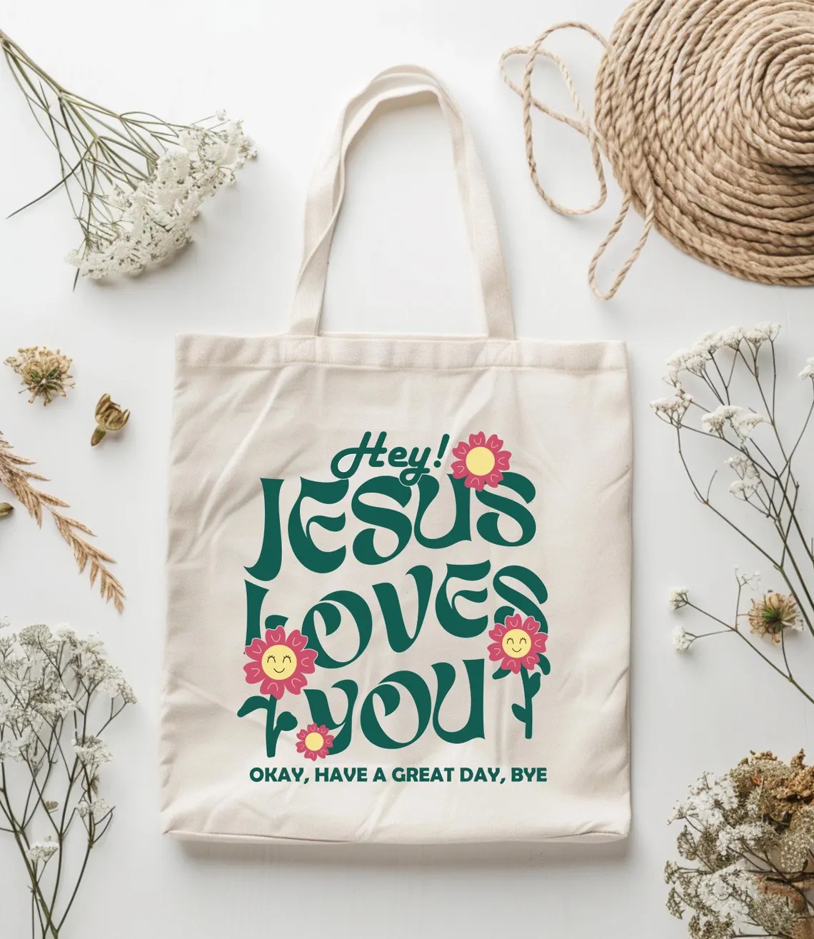 예수님은 당신을 사랑합니다 영감을 주는 캔버스 토트백  - Tote Bag Canvas Print 리뷰 및 가격