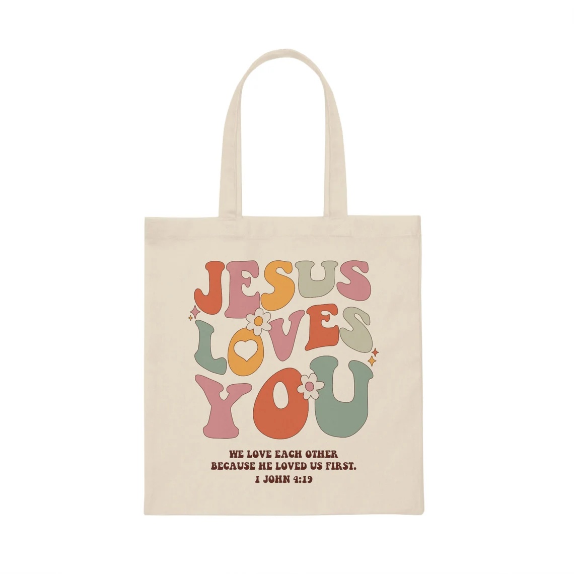 예수님은 당신을 사랑합니다 영감을 주는 캔버스 토트백  - Tote Bag Canvas Print 리뷰 및 가격