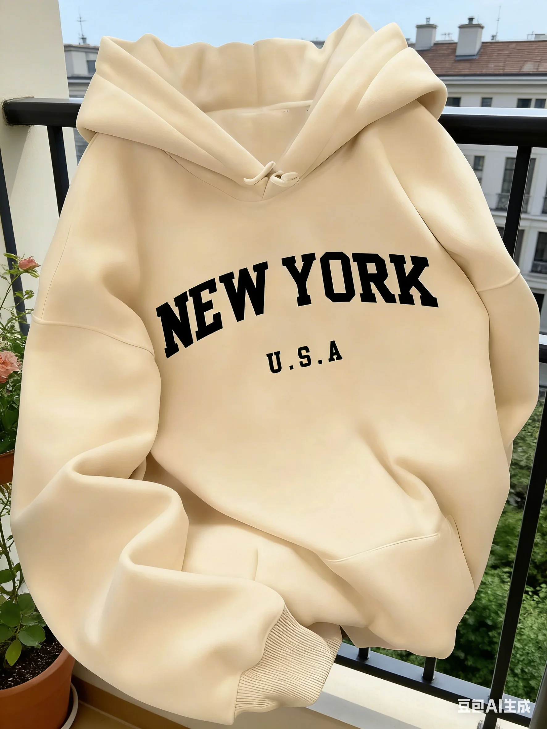여성용 후드 스웨트 캐주얼 컷 뉴욕 미국 레터링 스웨터 - High Street Fashion New York 리뷰 및 가격