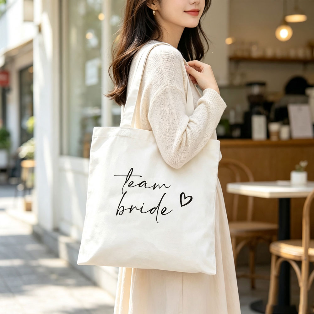원피스 브라이덜 팀 하트 프린트 캔버스 토트백, 여성용 - Tote Bag Canvas Print 리뷰 및 가격