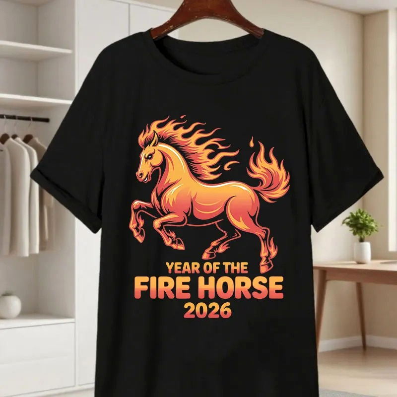 Fire Horse 2026 새로운 여성 티셔츠 중국  - Street Fashion In Chinese 리뷰 및 가격
