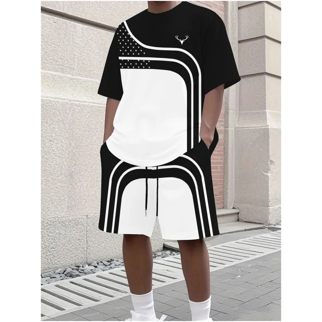 패션 여름 남성 스트라이프 프린트 편안한 통기성 라운드 - Street Fashion Tshirt 리뷰 및 가격