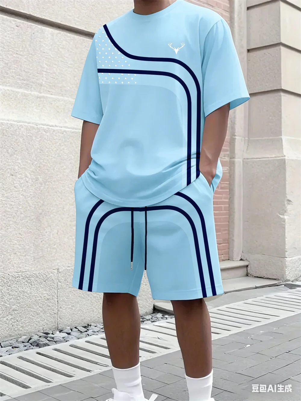 패션 여름 남성 스트라이프 프린트 편안한 통기성 라운드 - Street Fashion Tshirt 리뷰 및 가격