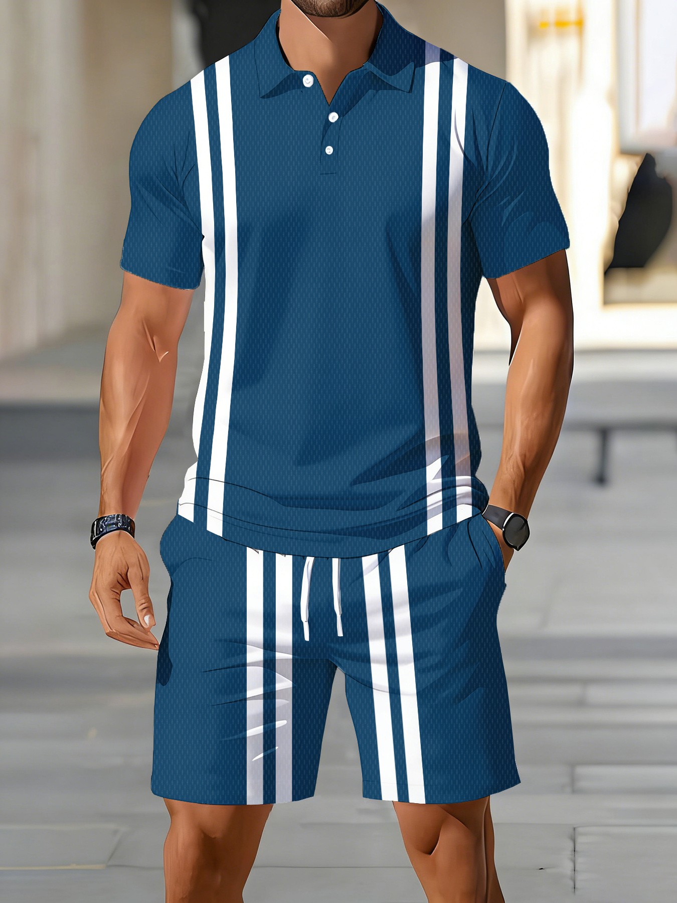 2026 여름 신상품 미국 남성 반팔 폴로셔츠 세트 - - Street Fashion Designers 리뷰 및 가격